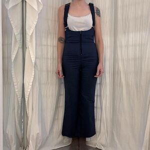 Blue Snowsuit Snowpants Vintage 70s XS/S Retro 70s Skiing